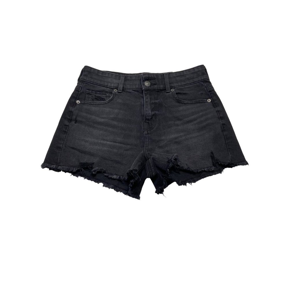 NWT American Eagle AE Stretch Denim Mom Black Shorts-sz 4 - Picture 3 of 10